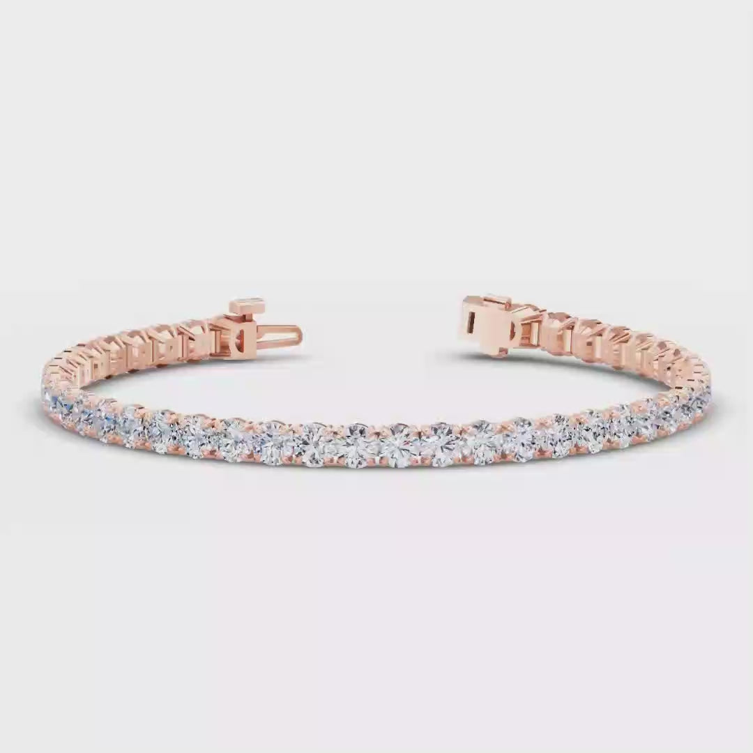 MET-WB-0045 | 14K Rose Gold | LGBO90059 | Rose Gold 10ctw Rivera Tennis Bracelet | LGBO90059-1.mp4
