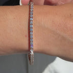 MET-WB-0028 | 14K Rose Gold | LGB600013 | Rose Gold 6ctw Lab Grown Diamond Tennis Bracelet | LGB600013-vid.mp4