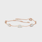 MET-WB-0018 | 14K Rose Gold | LGBT0054 | Rose Gold Five Marquise Adjustable Lab Grown Diamond Bracelet (9/10ctw) | LGBT0054-1.mp4