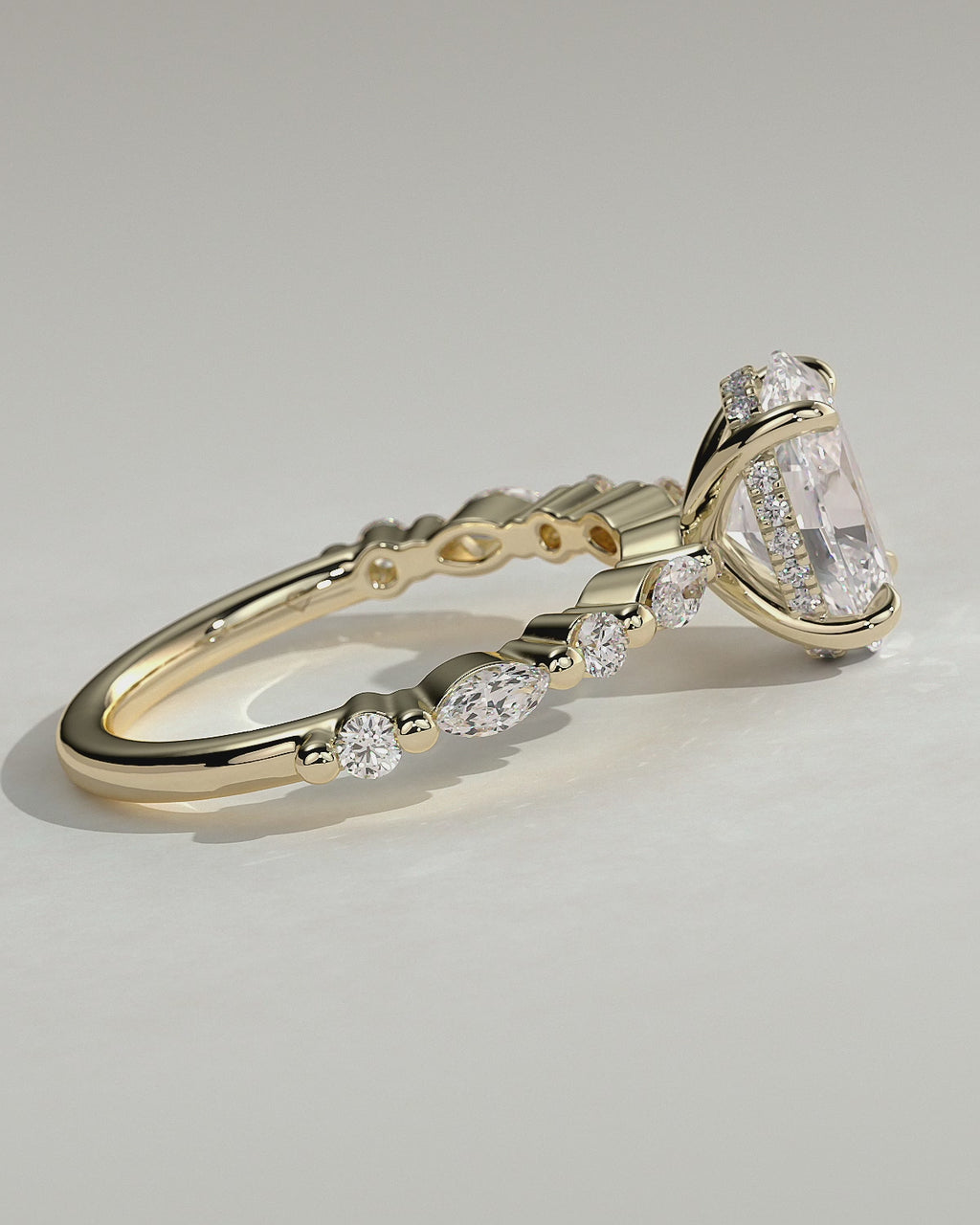 MET 0036 Oval Solitaire Engagement Ring