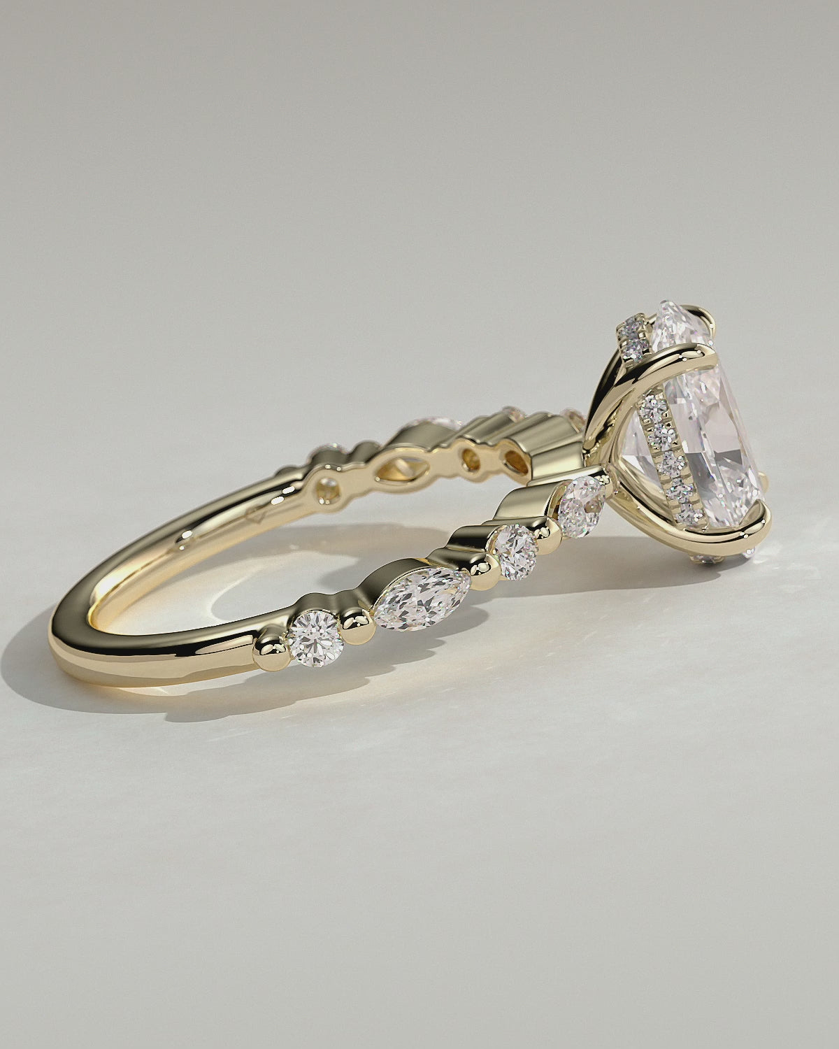 MET 0036 Oval Solitaire Engagement Ring