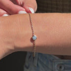 MET-WB-0023 | 14K Rose Gold | LGBT0053 | Rose Gold Classic Round Bezel Adjustable Lab Grown Diamond Bracelet (1/2ct) | LGBT0053-vid.mp4