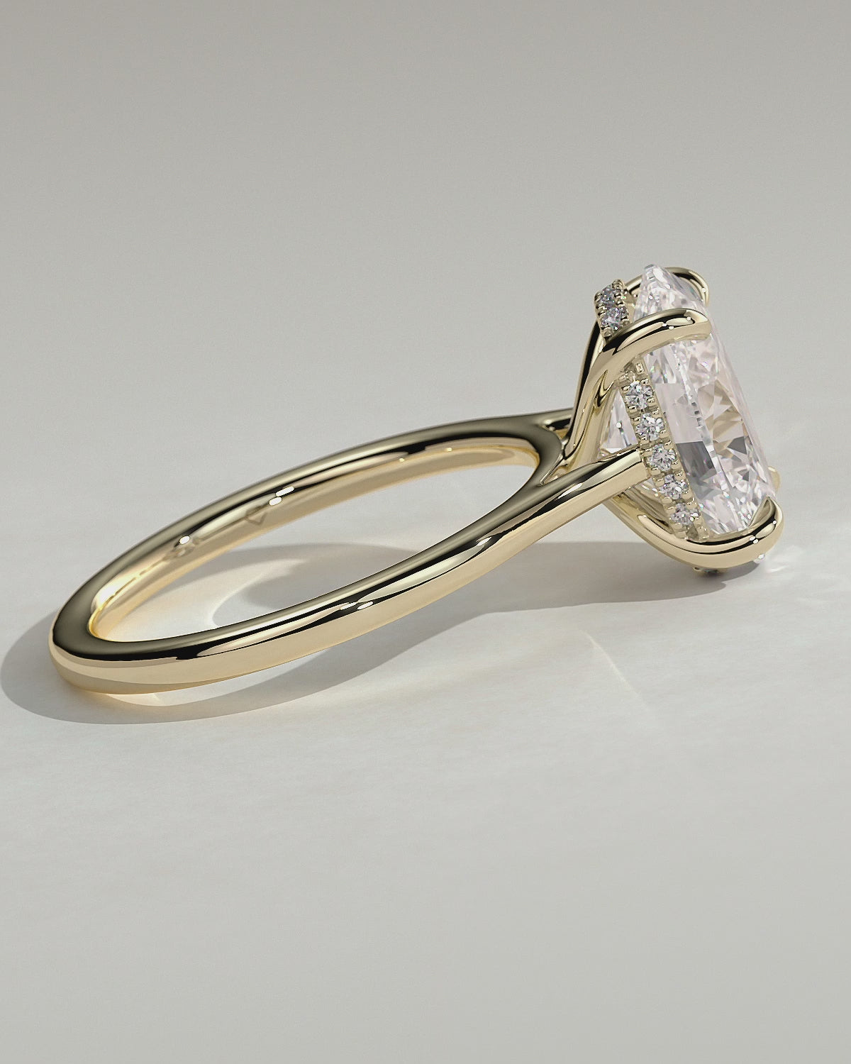 MET 0006 Oval Solitaire Engagement Ring