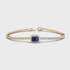 MET-WB-0055 | 14K Yellow Gold | LGBT0124 | Yellow Gold Sapphire Halo Diamond Bracelet | LGBT0124-1.mp4