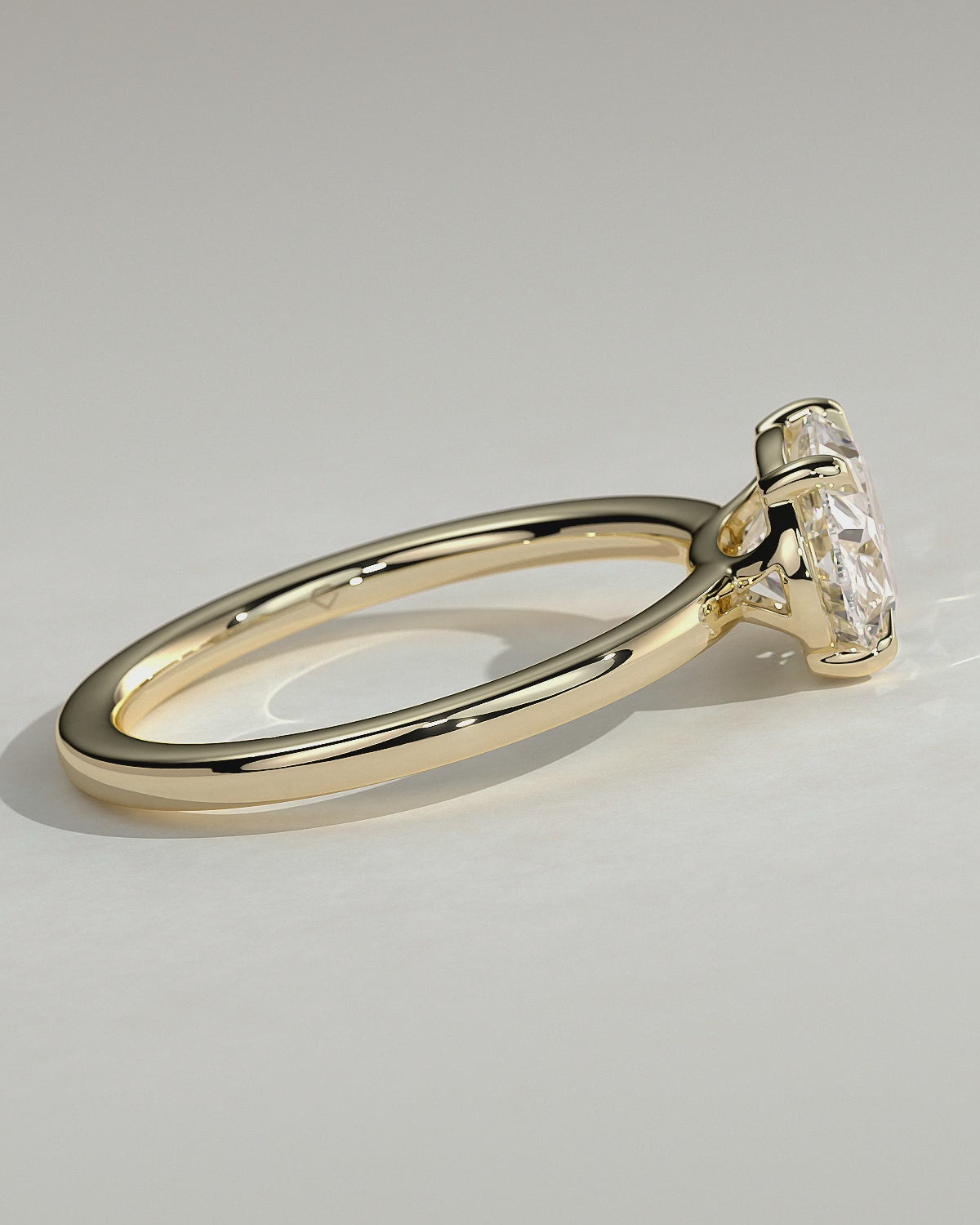 MET 0030 Oval Solitaire Engagement Ring