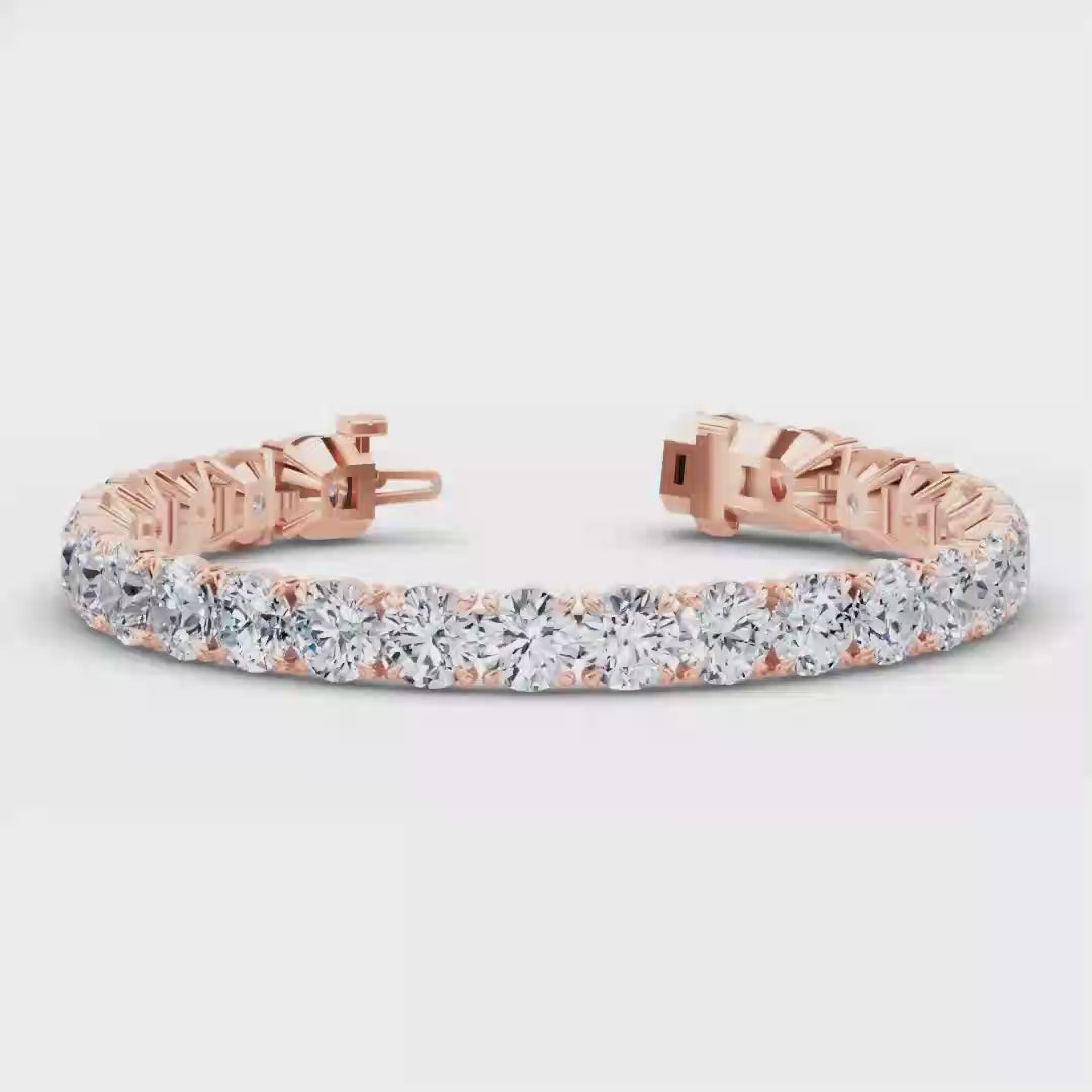 MET-WB-0040 | 14K Rose Gold | LGBO90071 | Rose Gold 26ctw Rivera Tennis Bracelet | LGBO90071-1.mp4