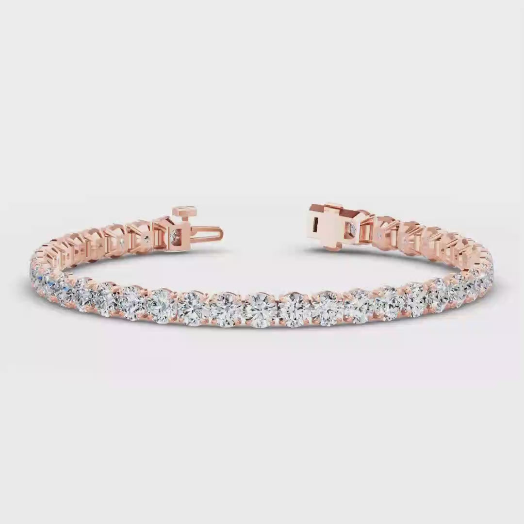 MET-WB-0043 | 14K Rose Gold | LGBO90062 | Rose Gold 14ctw Rivera Tennis Bracelet | LGBO90062-1.mp4