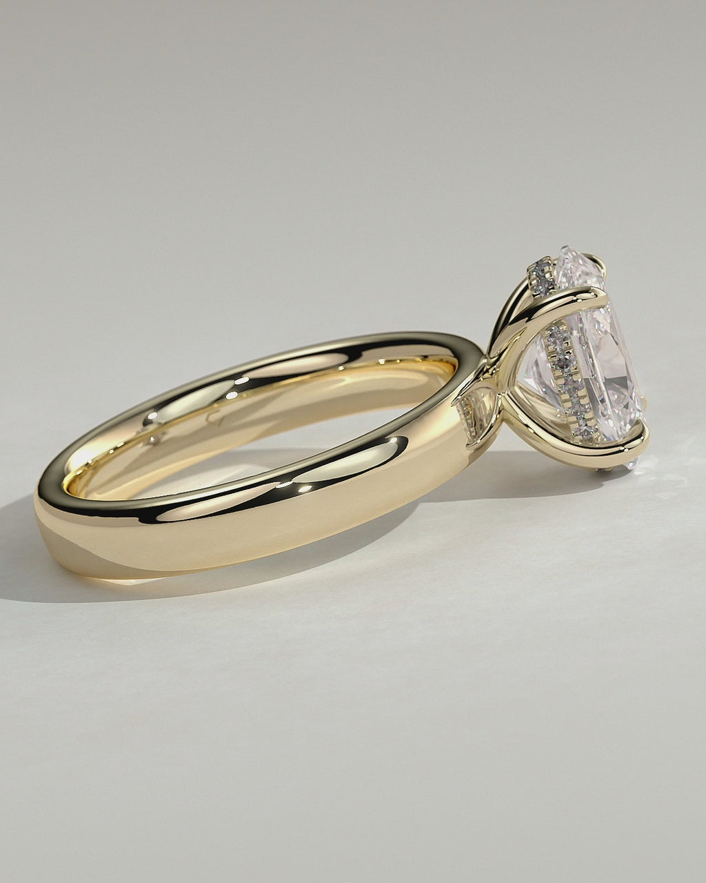 MET 0055 Oval Solitaire Engagement Ring