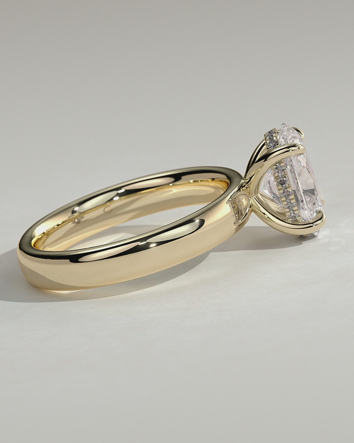 MET 0055 Oval Solitaire Engagement Ring
