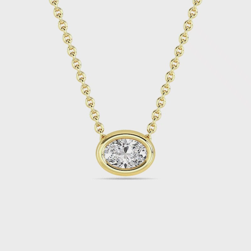 Petite Bezel Lab Grown Diamond Solitaire Pendant — LGPBZ0025-1.mp4