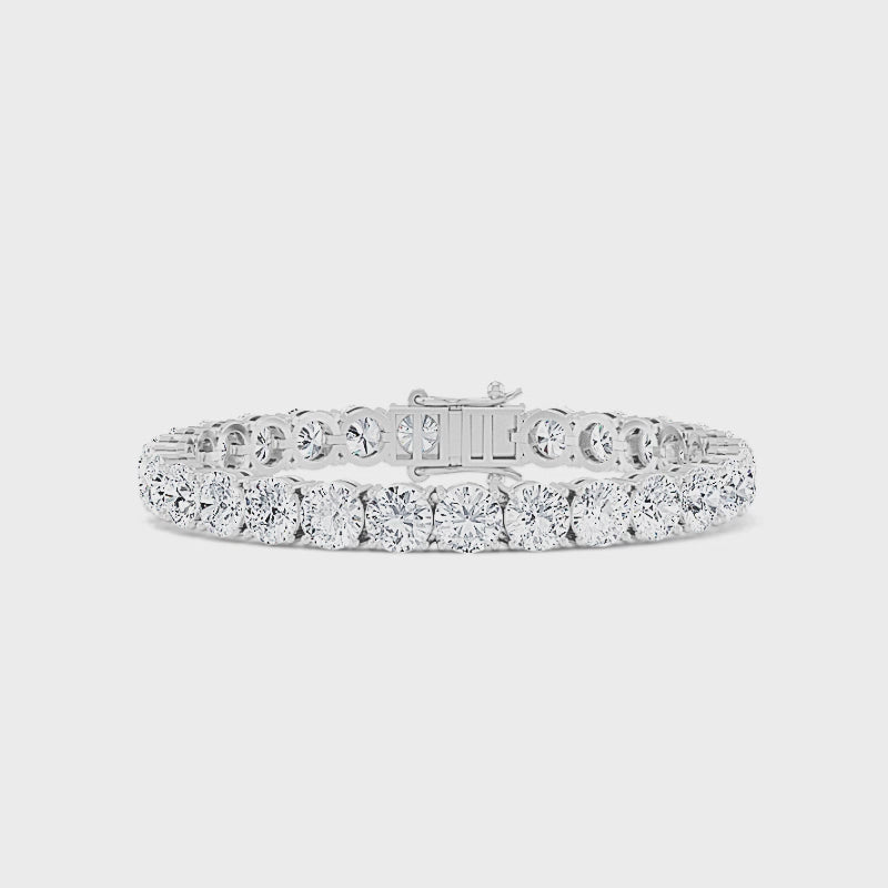 MET-WB-0033 | 14K White Gold | LGBO90041 | White Gold 21ctw Lab Grown Diamond Tennis Bracelet | LGBO90041-1.mp4