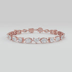 MET-WB-0001 | 14K Rose Gold | LGBO90027 | Rose Gold Mixed Shaped Tennis Lab Grown Diamond Bracelet (10ctw) | LGBO90027-1.mp4
