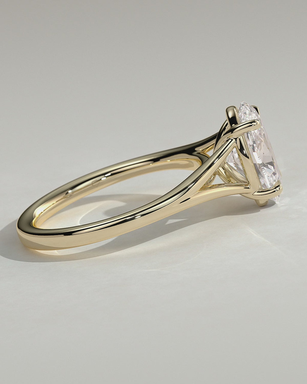MET 0047 Oval Solitaire Engagement Ring