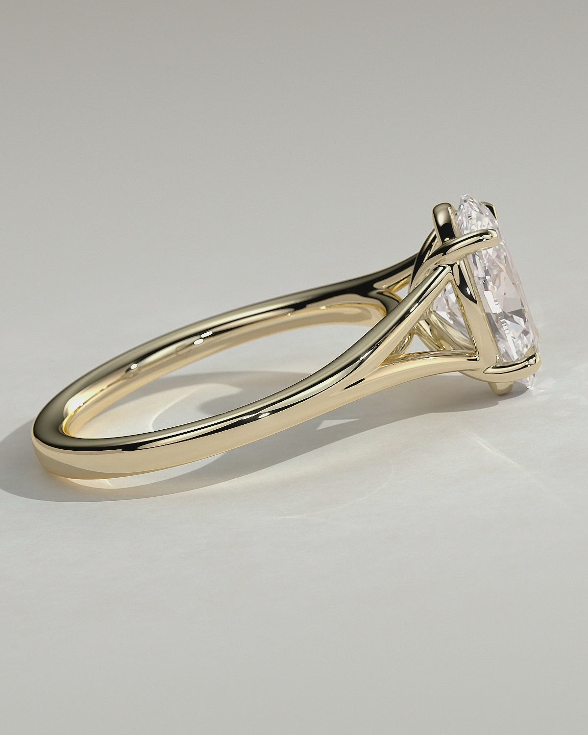 MET 0047 Oval Solitaire Engagement Ring