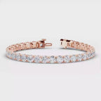MET-WB-0042 | 14K Rose Gold | LGBO90065 | Rose Gold 17ctw Rivera Tennis Bracelet | LGBO90065-1.mp4