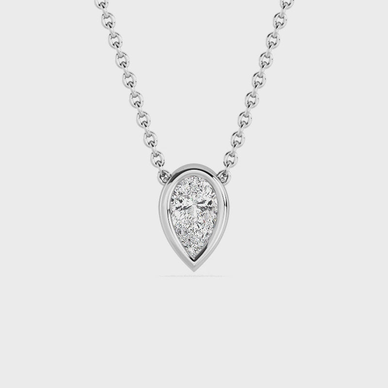 Petite Bezel Lab Grown Diamond Solitaire Pendant — LGPBZ0019-1.mp4