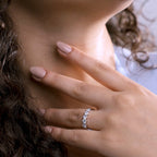 GWA002 round five-stone band, source lifestyle video